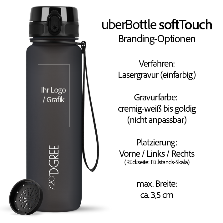 uberBottle Trinkflasche | softTouch Sieb
